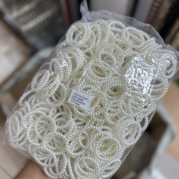 4 cm Krem İnci Halka – Nikah Şekeri ve Süsleme İncisi 500 Gr