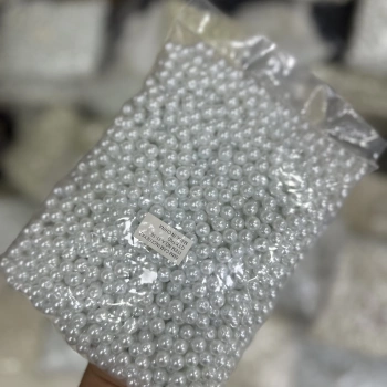 8 mm Beyaz Cam İnci (1 Kg)