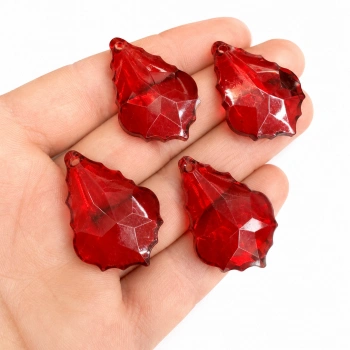 AKRİLİK BORDO YAPRAK (500 GRAM - 145 ADET)