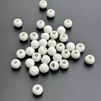 12 MM Akrilik Beyaz Boncuk 500 Gram