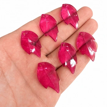 AKRİLİK FUŞYA YAPRAK (500 GRAM - 290 ADET)