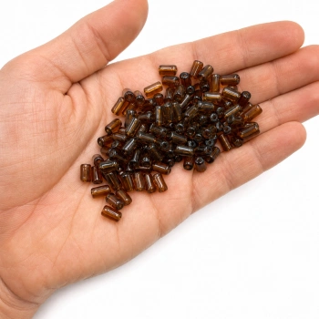 Acı Kahve Cam Boru Boncuk (1 Kg)