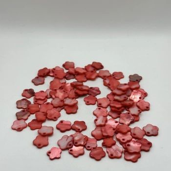 DOĞAL KIRMIZI ÇİÇEK SEDEF (25 GRAM - 50 ADET)