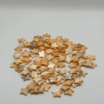DOĞAL TURUNCU SEDEF YILDIZ BONCUK (25 GRAM - 65 adet)