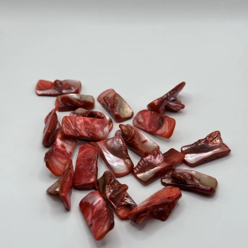 DOĞAL KIRMIZI SEDEF BONCUK (25 GRAM - 8 ADET)