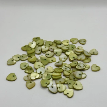 DOĞAL YEŞİL KALP SEDEF (25 GRAM - 55 ADET)