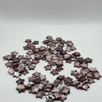 DOĞAL BORDO SEDEF YILDIZ BONCUK (25 GRAM - 65 adet)