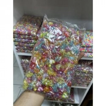 Janjanlı kalp boncuk (büyük boy) (500 gr)