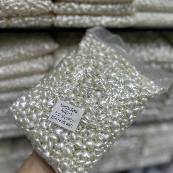 Lüks 12 mm Kalp Şekilli Barok İnci Boncuk - 500 Gram
