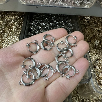 METAL GÜMÜŞ TEK KULP AYYILDIZ (50 gram)