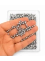 4 mm Rodyum Kaplama Metal Top Boncuk – 25 Gram (220 Adet)