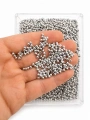 3 mm Rodyum Kaplama Metal Top Boncuk – 25 Gram (450 Adet)