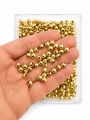 6 mm Metal Lak Kaplama Sarı Top Boncuk – 25 Gram (85 Adet)