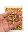 3 mm Metal Lak Kaplama Sarı Top Boncuk – 25 Gram (450 Adet)