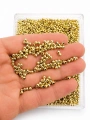 4 mm Metal Lak Kaplama Sarı Top Boncuk – 25 Gram (220 Adet)