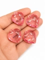 AKRİLİK FUŞYA KALP (500 gram - 165 adet)