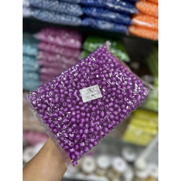 10 mm Pamuklu Küp Boncuk - 500 Gram