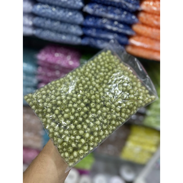 10 mm Pamuklu Küp Boncuk - 500 Gram