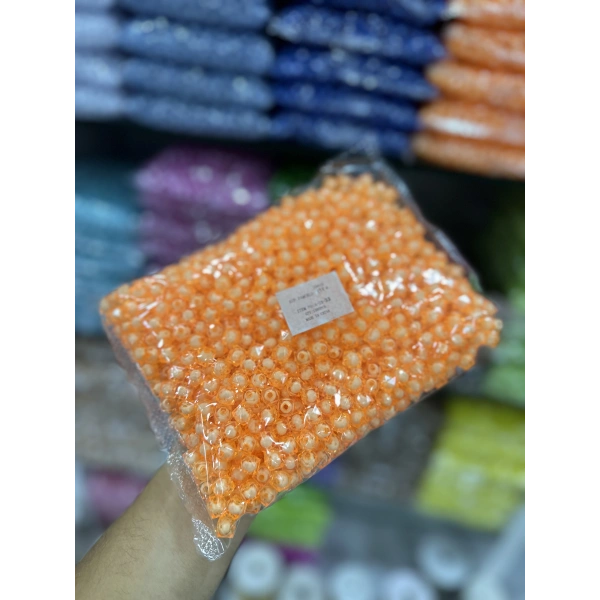 10 mm Pamuklu Küp Boncuk - 500 Gram