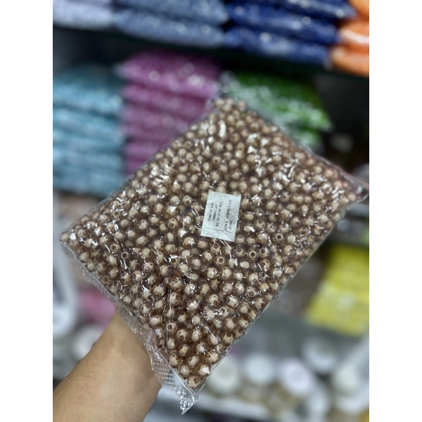 10 mm Pamuklu Küp Boncuk - 500 Gram