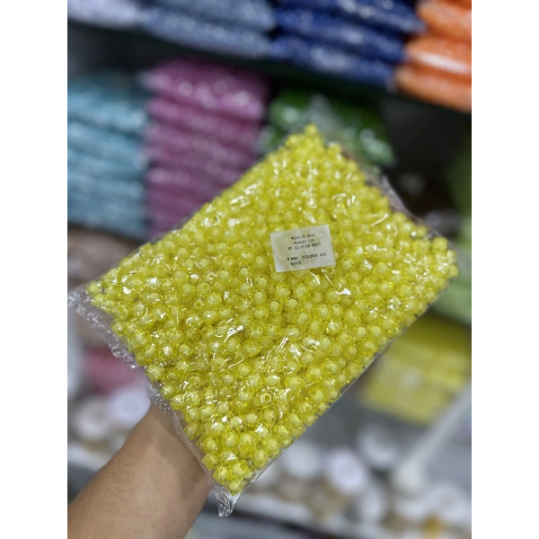 10 mm Pamuklu Küp Boncuk - 500 Gram