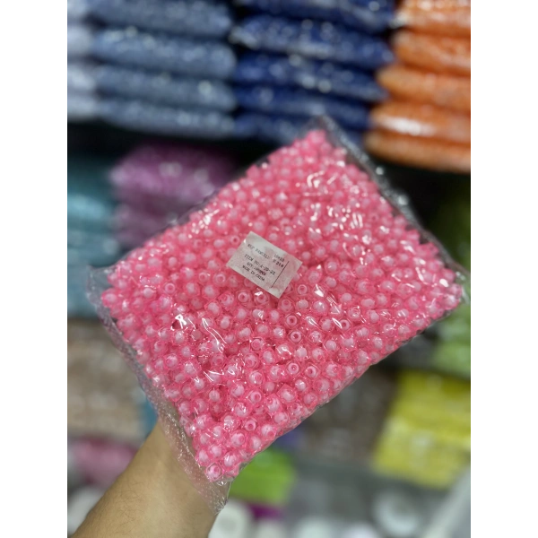 10 mm Pamuklu Küp Boncuk - 500 Gram