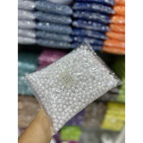 10 mm Pamuklu Küp Boncuk - 500 Gram