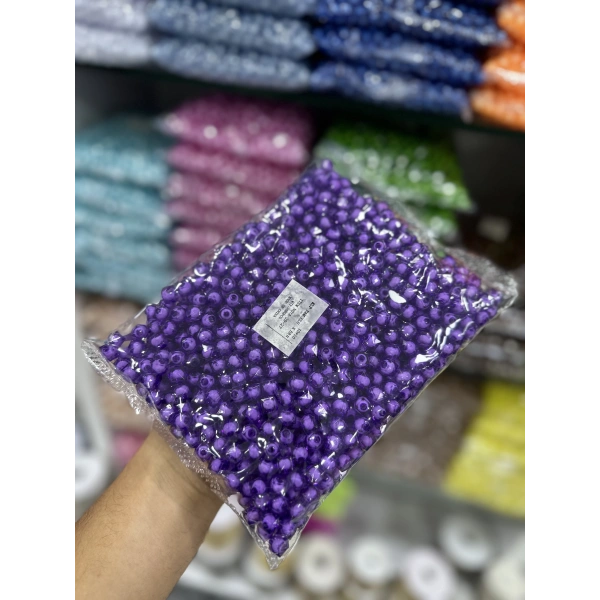 10 mm Pamuklu Küp Boncuk - 500 Gram