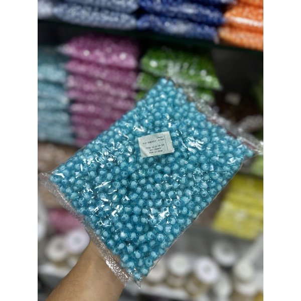10 mm Pamuklu Küp Boncuk - 500 Gram