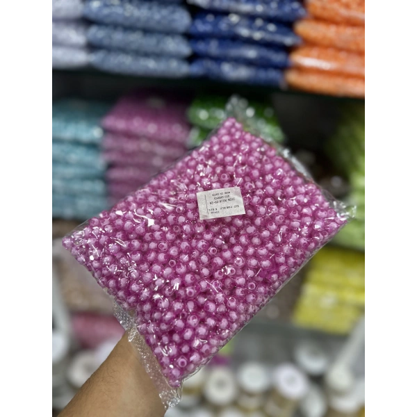 10 mm Pamuklu Küp Boncuk - 500 Gram