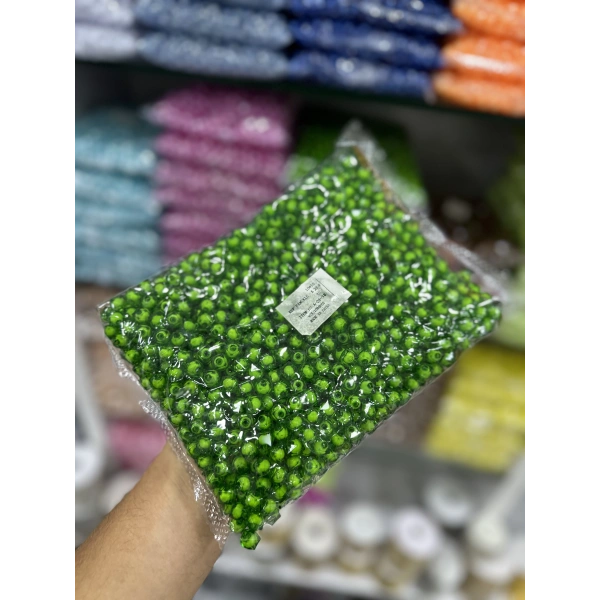 10 mm Pamuklu Küp Boncuk - 500 Gram