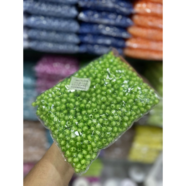 10 mm Pamuklu Küp Boncuk - 500 Gram