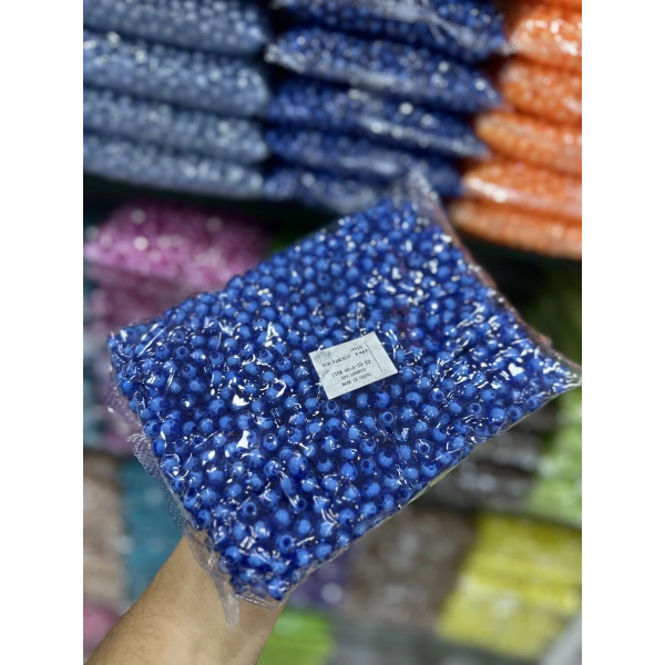 10 mm Pamuklu Küp Boncuk - 500 Gram