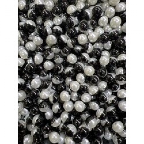 10 mm siyah beyaz lüx inci (500 gr)