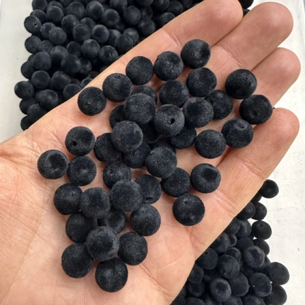 10 mm siyah kadife boncuk (500 gr)
