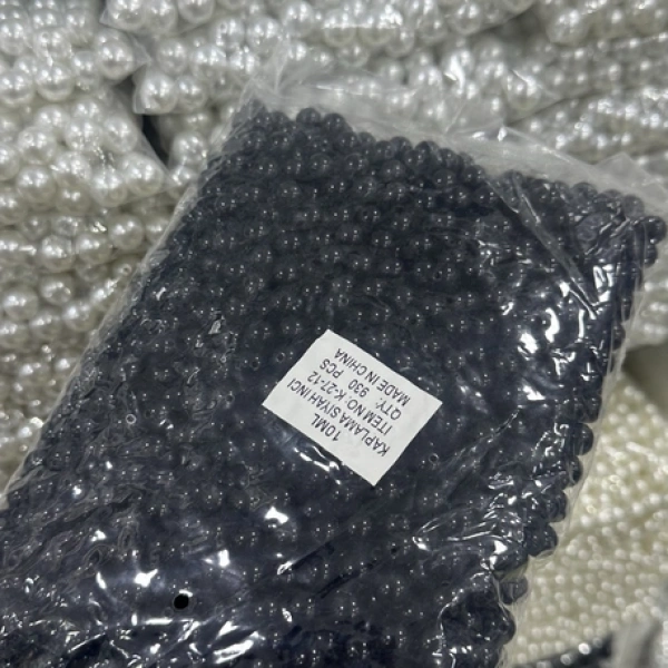 10 mm siyah lüx inci (500 gr)