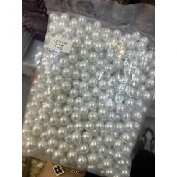 12 mm beyaz cam inci (1 kg)