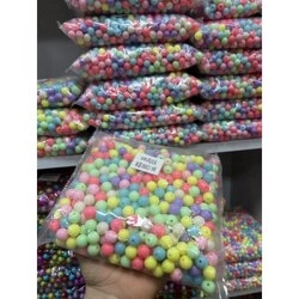 12 mm renkli çanta boncuğu (500 gr)