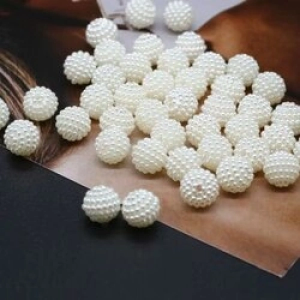 14 mm krem böğürtlen boncuk (500 gr)