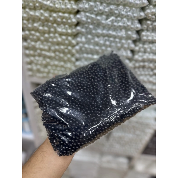 6 mm Siyah Cam İnci (1 Kg)