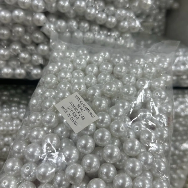 16 mm beyaz lüx inci (500 gr)