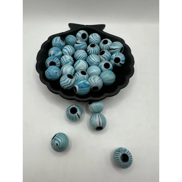 18 mm geniş delikli plastik boncuk