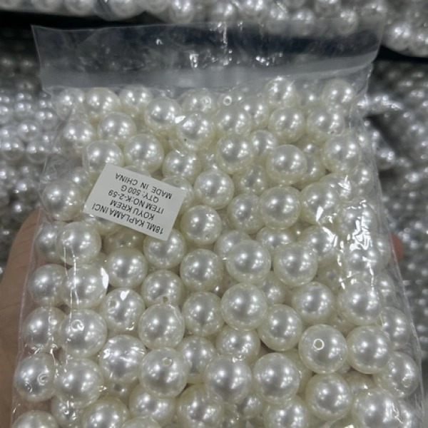 18 mm krem lüx inci (500 gr)