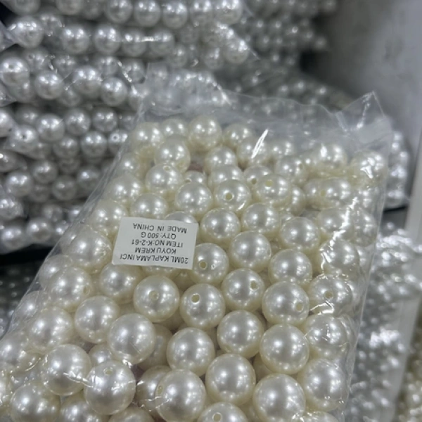 20 mm krem lüx inci (500 gr)
