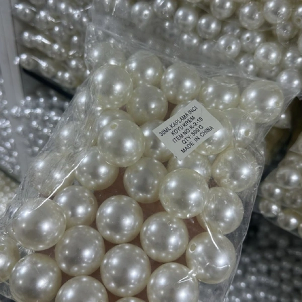 30 mm krem lüx inci (500 gr)