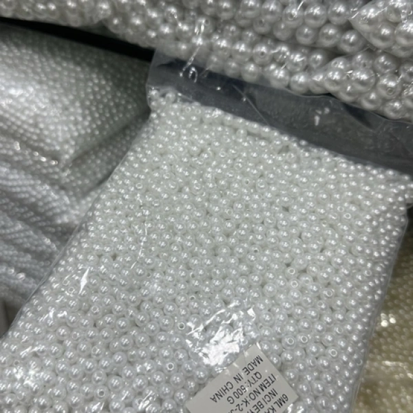 6 mm beyaz lüx inci (500 gr)