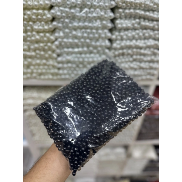 8 mm Siyah Cam İnci (1 Kg)