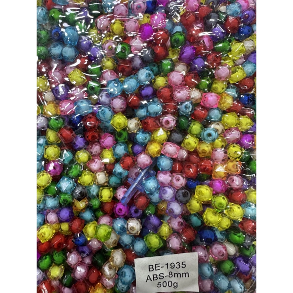 8 mm renkli karışık küp boncuk