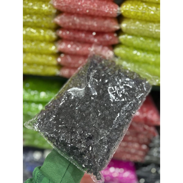 10 MM ŞEFFAF RENKLİ KÜP ÇANTA BONCUĞU (500 GRAM)