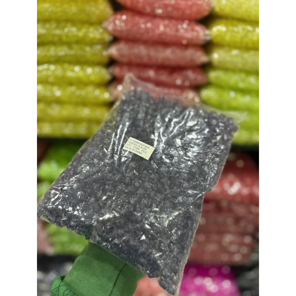 10 MM ŞEFFAF RENKLİ KÜP ÇANTA BONCUĞU (500 GRAM)